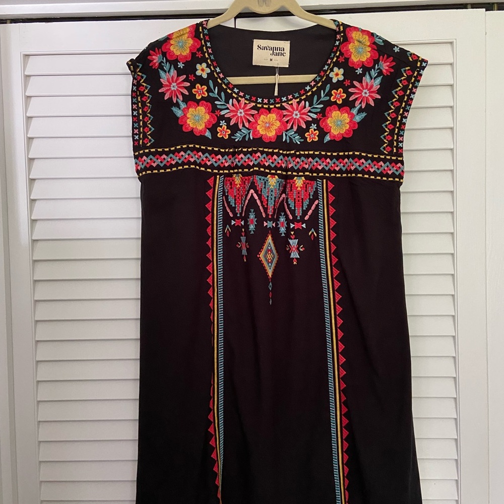 Savanna Jane south western black  shift dress NWT brand new never worn